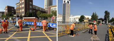 郑州高新环卫护学净环境 精细保洁迎开学